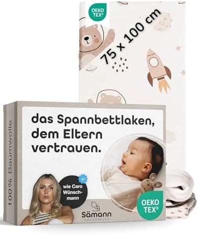 Sämann® Spannbettlaken Jersey 90x200 cm – Baumwolle, anthrazit