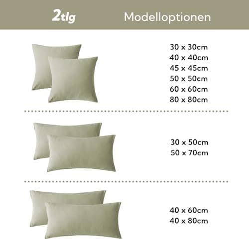 SOULFUL Doppelte Musselin-Kissenbezug 40x80 cm – Baumwolle, OEKO-TEX STANDARD 100