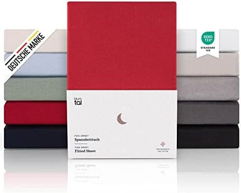 Blumtal® Premium Spannbettlaken 120x200 cm – 100% Baumwolle, OEKO‑TEX® STANDARD 100 – für Matratzen bis 25 cm