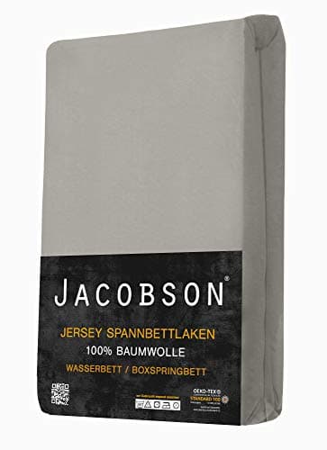 Jacobson Spannbettlaken für Wasserbett & Boxspringbett – 180 × 200 bis 200 × 220 cm