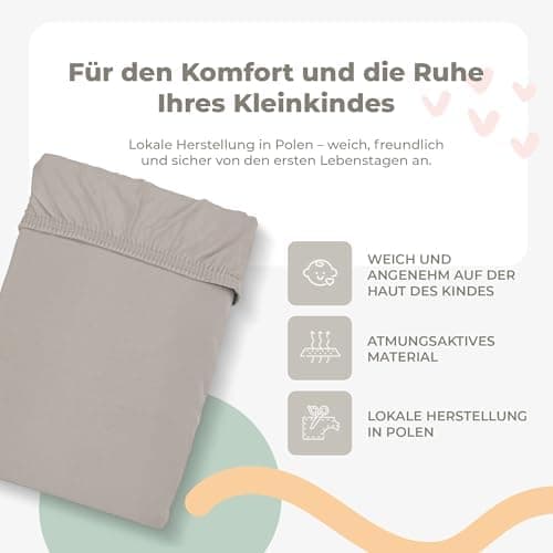Soft Dream Spannbettlaken 90x200 cm Dunkelgrau – 100% gekämmte Baumwolle Jersey – für Kinder- & Juniorbett