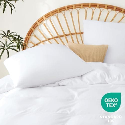 WAVVE Bettwäsche 135x200 – 4‑teiliges Mikrofaser‑Set Anthrazit (inkl. 2×80×80 cm Kissenbezüge) mit Reißverschluss, OEKO‑