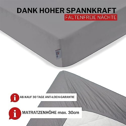Spannbettlaken 90x200 – Jersey 100% gekämmte Baumwolle, passend für Matratzen bis 30 cm