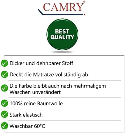 Camry Spannbettlaken 180x200–200x200 cm – Baumwoll‑Jersey Orange
