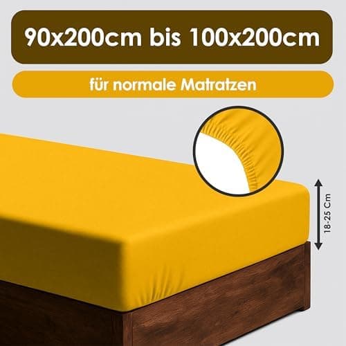 Jersey-Spannbettlaken / Spannbetttuch – 100% Baumwolle, 180x200–200x200 cm