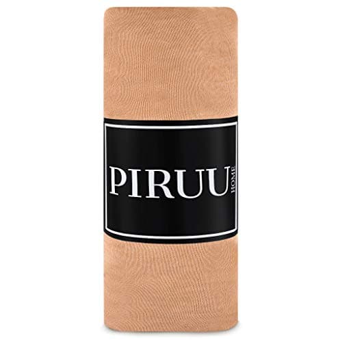 Jersey-Spannbettlaken aus Baumwolle – elastisch & extra weich, Beige (90 x 200 cm)