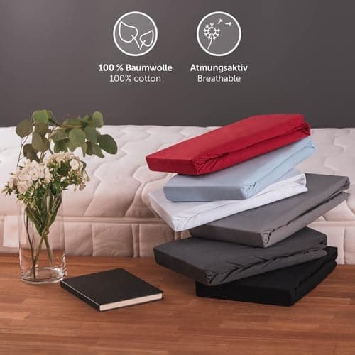 Blumtal® Premium Spannbettlaken 120x200 cm – 100% Baumwolle, OEKO‑TEX® STANDARD 100 – für Matratzen bis 25 cm