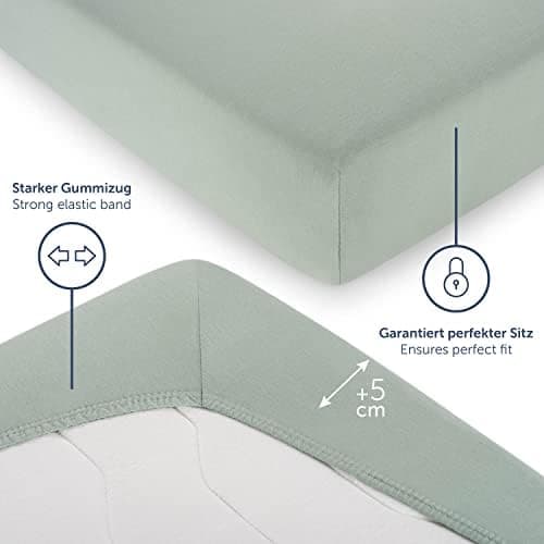 Blumtal® Premium Spannbettlaken 120x200 cm – 100% Baumwolle, OEKO‑TEX® STANDARD 100 – für Matratzen bis 25 cm