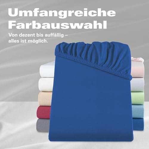 BaSaTex Bio-Jersey Spannbettlaken 120x200 cm – 100% Bio-Baumwolle, GOTS-zertifiziert – Taupe