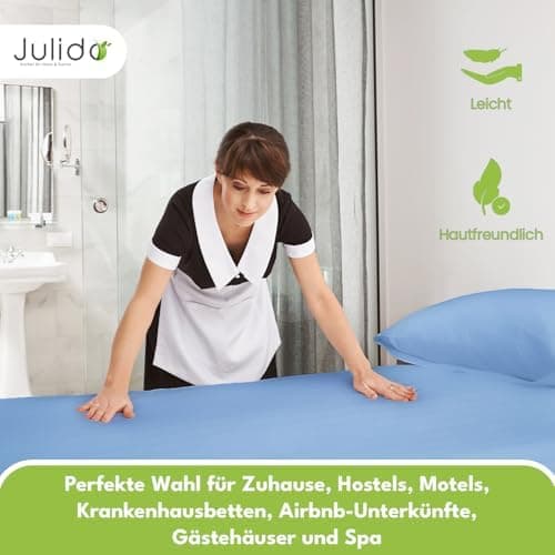 Julido Jersey-Spannbettlaken 140x200 cm – Baumwolle, OEKO-TEX® Standard 100, hautfreundlich & allergikergeeignet, Grün