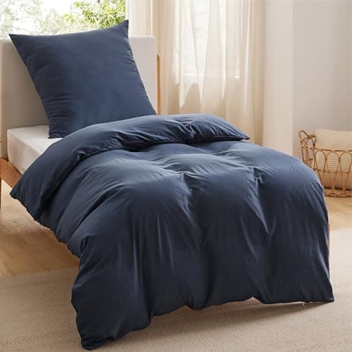BEDSURE Bettwäsche 135x200 4‑teilig – Weiches Baumwoll‑Feeling Bettwäsche‑Set 135 x 200 cm, inkl. 2 Kissenbezüge 80x80,