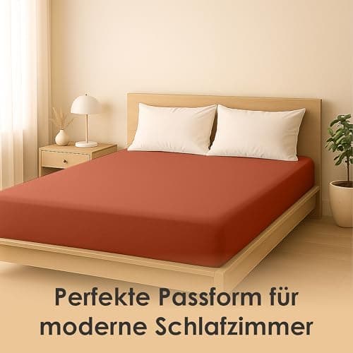 Jersey-Spannbettlaken / Spannbetttuch – 100% Baumwolle, 180x200–200x200 cm