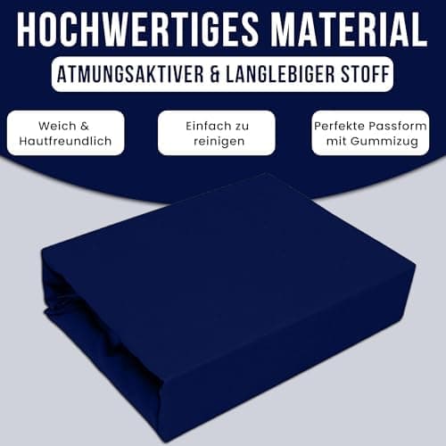 Elastisches Jersey-Spannbettlaken 90x180 cm – 100% Baumwolle, kuschelig warm