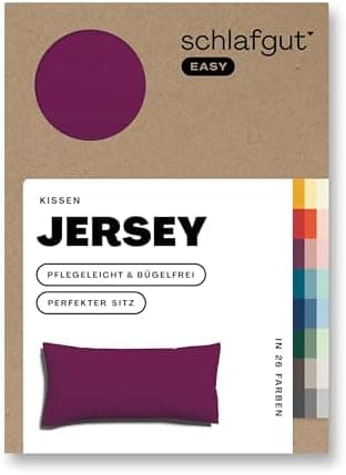 Schlafgut Easy Jersey Kissenbezug 40 x 40 cm – 100% Baumwolle, superweich & atmungsaktiv, Green Mid