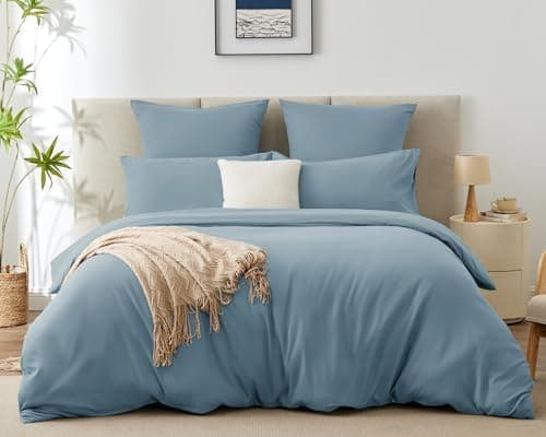 WAVVE Bettwäsche 135x200 – 4‑teiliges Mikrofaser‑Set Anthrazit (inkl. 2×80×80 cm Kissenbezüge) mit Reißverschluss, OEKO‑