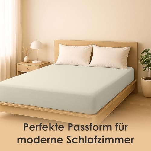 Jersey-Spannbettlaken / Spannbetttuch – 100% Baumwolle, 180x200–200x200 cm