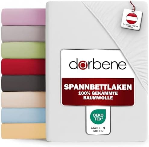 Spannbettlaken 90x200 – Jersey 100% gekämmte Baumwolle, passend für Matratzen bis 30 cm