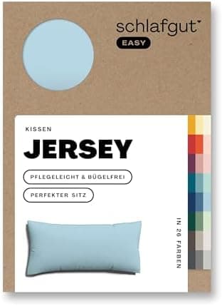 Schlafgut Easy Jersey Kissenbezug 40 x 40 cm – 100% Baumwolle, superweich & atmungsaktiv, Green Mid