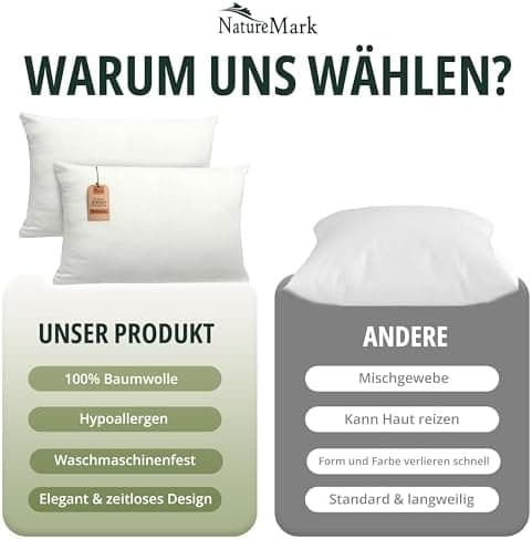 NatureMark Jersey Kissenbezüge – weich & atmungsaktiv, hautfreundlich – 40x40 cm, Anthrazit