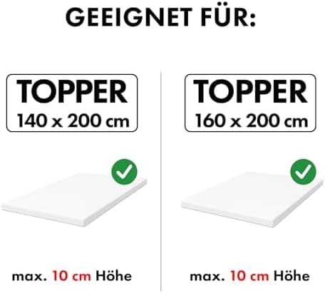Jacobson Premium Spannbettlaken – Jersey-Baumwolle 200 g/m² mit Elasthan, 180x200–200x200 cm