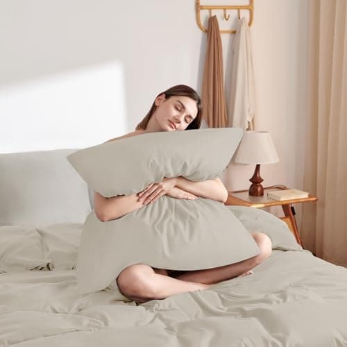 WAVVE Bettwäsche 135x200 – 4‑teiliges Mikrofaser‑Set Anthrazit (inkl. 2×80×80 cm Kissenbezüge) mit Reißverschluss, OEKO‑