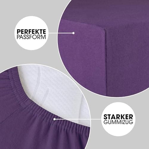 CelinaTex Jersey-Spannbettlaken 90x200–100x200 cm bis 26 cm Matratzenhöhe | 100% gekämmte Baumwolle | OEKO‑TEX STANDARD