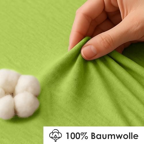Jersey-Spannbettlaken / Spannbetttuch – 100% Baumwolle, 180x200–200x200 cm