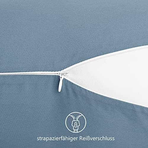 REDKEY Kissenbezug 40x80 cm 2er Set – gebürstetes Mikrofaser, Reißverschluss, waschbar bis 40°C – Anthrazit