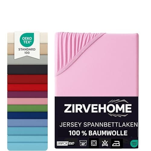 Spannbettlaken 120x200 cm – Jersey 100% Baumwolle – für Matratzen bis 25 cm Höhe