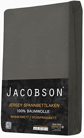Jacobson Spannbettlaken für Wasserbett & Boxspringbett – 180 × 200 bis 200 × 220 cm
