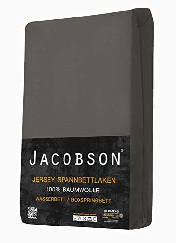 Jacobson Spannbettlaken für Wasserbett & Boxspringbett – 180 × 200 bis 200 × 220 cm
