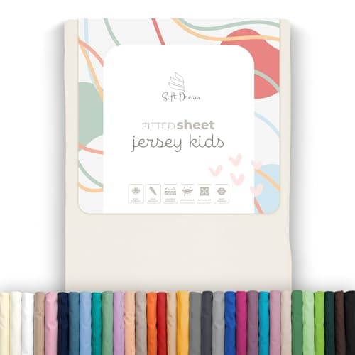 Soft Dream Spannbettlaken 90x200 cm Dunkelgrau – 100% gekämmte Baumwolle Jersey – für Kinder- & Juniorbett