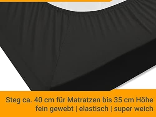 Jersey-Spannbetttuch – 100% Baumwolle, 180–200 x 200 cm