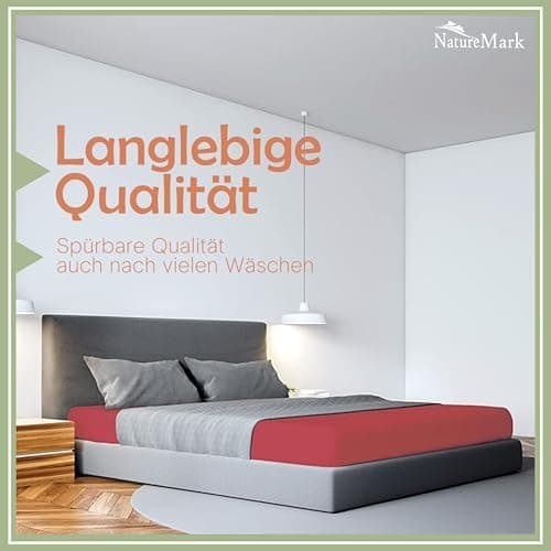 NatureMark Mikrofaser-Spannbettlaken 90x200–100x200 cm, türkis