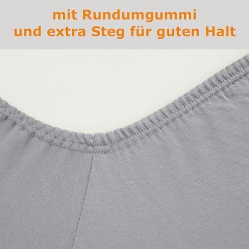 home4good Spannbettlaken 120x200 cm – Jersey 100% Baumwolle (OEKO-TEX STANDARD 100) – für Matratzenhöhe 15–25 cm, Weiß