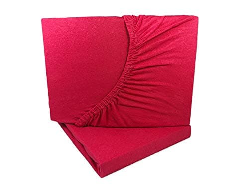 2er-Pack Jersey-Spannbettlaken 90x200–100x200 cm, 100% Baumwolle, Weiß