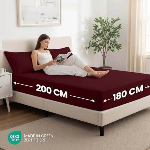 Utopia Bedding 2er-Set Spannbettlaken 140 x 200 cm – OEKO-TEX MADE IN GREEN zertifiziert – 35 cm Tiefe Tasche
