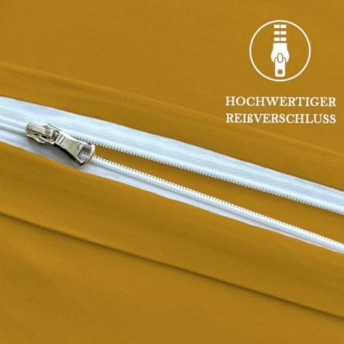 Kissenbezug 40x80 cm 2er Set – 100% Mikrofaser Beige, weich & bügelfrei mit Reißverschluss