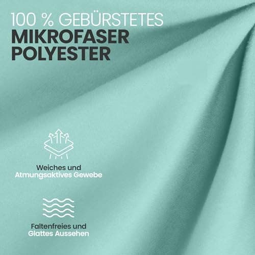Utopia Bedding 2er-Set Spannbettlaken 140 x 200 cm – OEKO-TEX MADE IN GREEN zertifiziert – 35 cm Tiefe Tasche