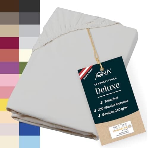 Spannbettlaken Deluxe Hotelqualität – 100% Baumwoll-Jersey, 240 g/m² – 180–200 x 200–220 cm