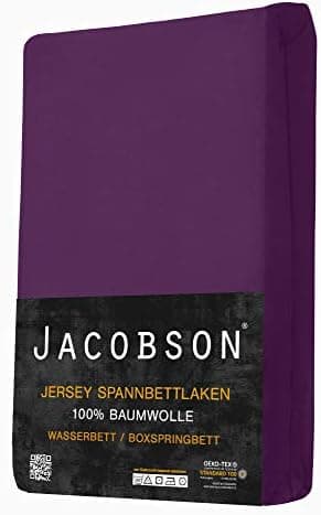 Jacobson Spannbettlaken für Wasserbett & Boxspringbett – 180 × 200 bis 200 × 220 cm