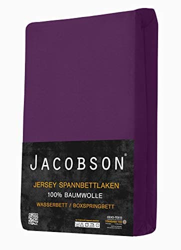 Jacobson Spannbettlaken für Wasserbett & Boxspringbett – 180 × 200 bis 200 × 220 cm