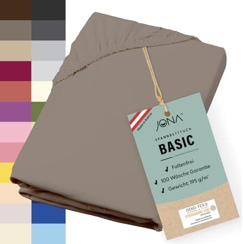 Spannbettlaken 180–200 × 200–220 cm – Baumwoll‑Jersey 190 g/m², faltenfrei