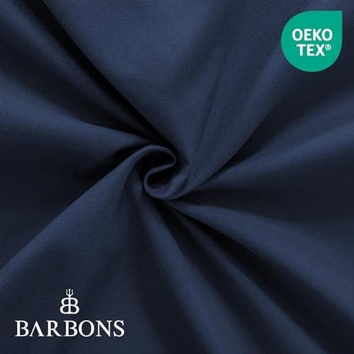 BARBONS Spannbettlaken 140x200 cm – 100% Baumwolle Jersey, für Boxspringbett & Matratzen bis 27 cm – Hellgrau