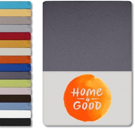 home4good Spannbettlaken 120x200 cm – Jersey 100% Baumwolle (OEKO-TEX STANDARD 100) – für Matratzenhöhe 15–25 cm, Weiß