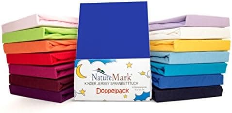 NatureMark Jersey-Spannbettlaken – 100% Baumwolle, 120 x 200 cm (Schoko Braun)