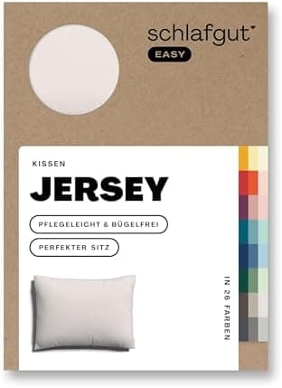 Schlafgut Easy Jersey Kissenbezug 40 x 40 cm – 100% Baumwolle, superweich & atmungsaktiv, Green Mid