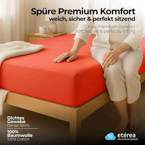 etérea Jersey-Spannbettlaken 80x200 cm Weiß – 100% Baumwolle, OEKO-TEX MADE IN GREEN & STANDARD 100