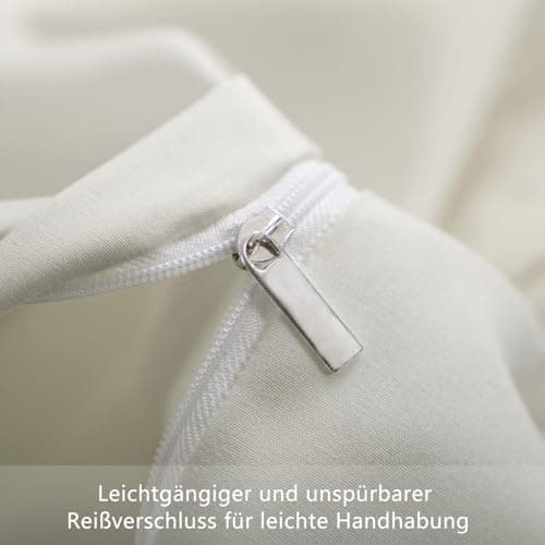 RUIKASI Bettwäsche-Set 4-teilig 135x200 Mikrofaser, 2x Bettbezug 135x200 + 2x Kissenbezug 80x80 cm, OEKO‑TEX, weich & bü