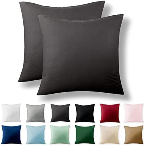 2er-Set Kissenbezüge 40 x 80 cm – Renforcé, 100% Baumwolle, superweich mit Reißverschluss, Babyrosa